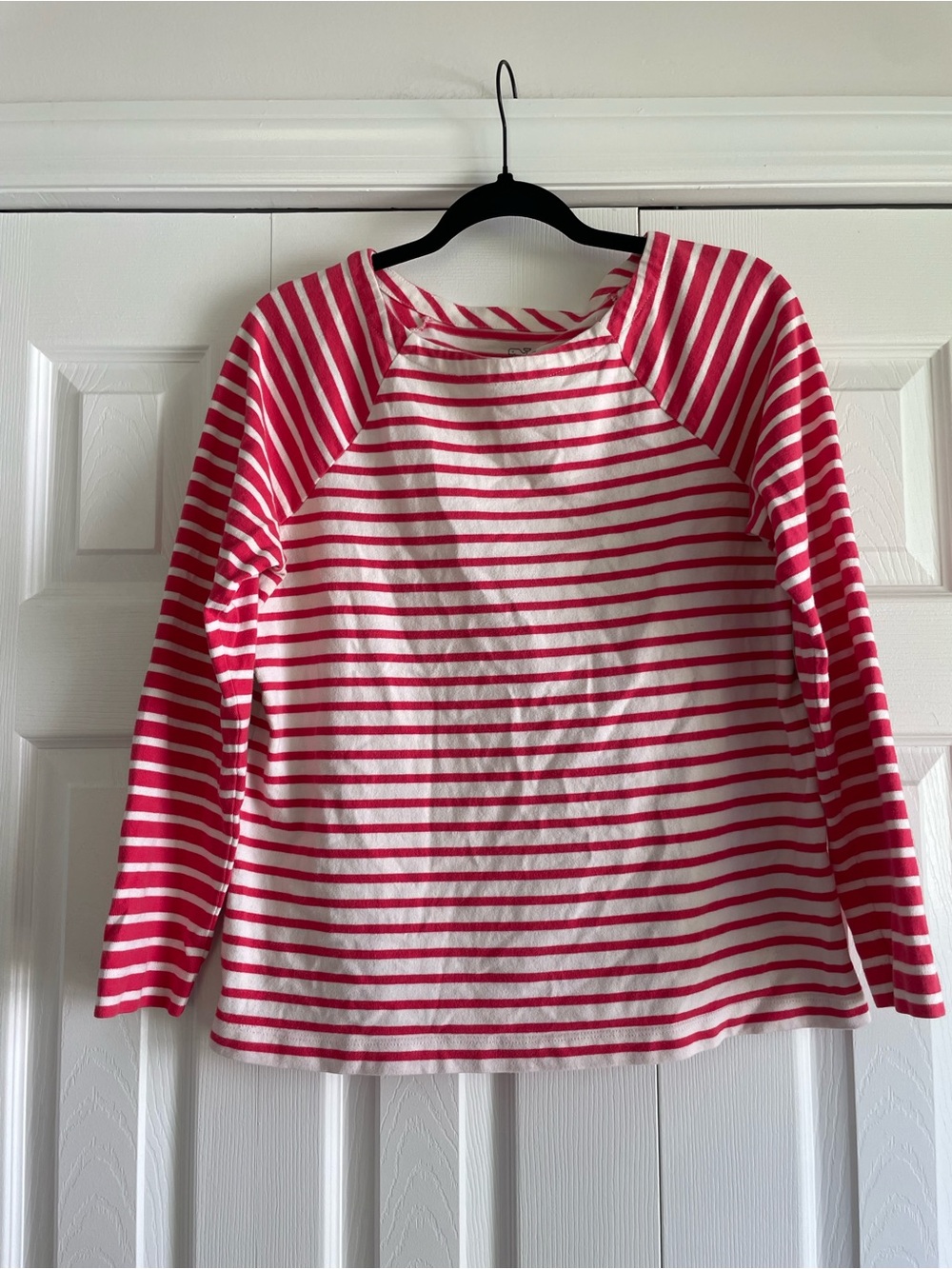 Vineyard Vines Red & White Striped Long-Sleeve Tee